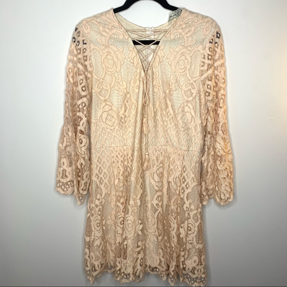 ULTRA PINK Light Pink Lace Dress